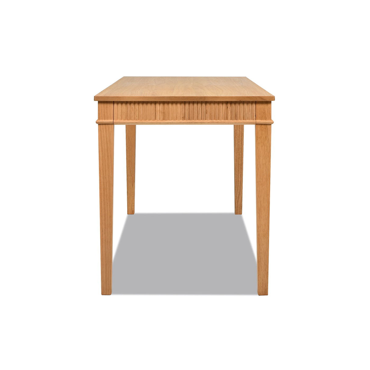 Dumont - Modern Farmhouse 1 Drawer Fluted Home Office Writing Desk - Natural Blonde by Jennifer Taylor Home | Bel Furniture