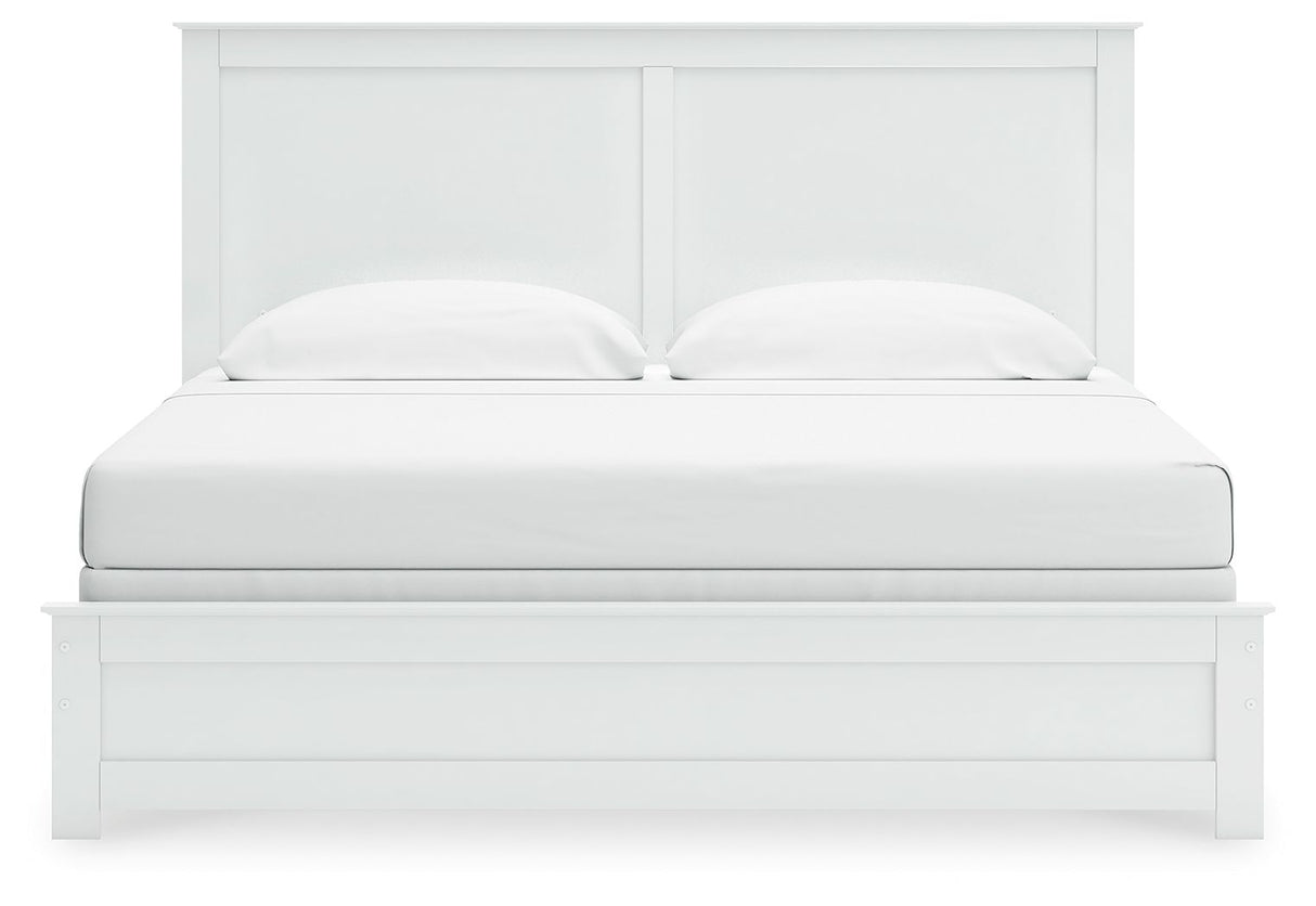 Bostwick Shoals - King Panel Bed With Framed Footboard - White