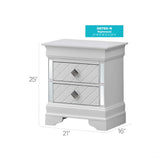 Accent Nightstand - Silver Champagne