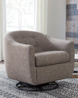 Upshur - Taupe - Swivel Glider Accent Chair by Signature Design by Ashley® | Bel Furniture