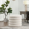 Fuji - Oversized Round Storage Ottoman by Jennifer Taylor Home | Bel Furniture