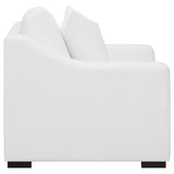 Ashlyn - Upholstered Sloped Arm Accent Chair - White by CoasterElevations | Bel Furniture