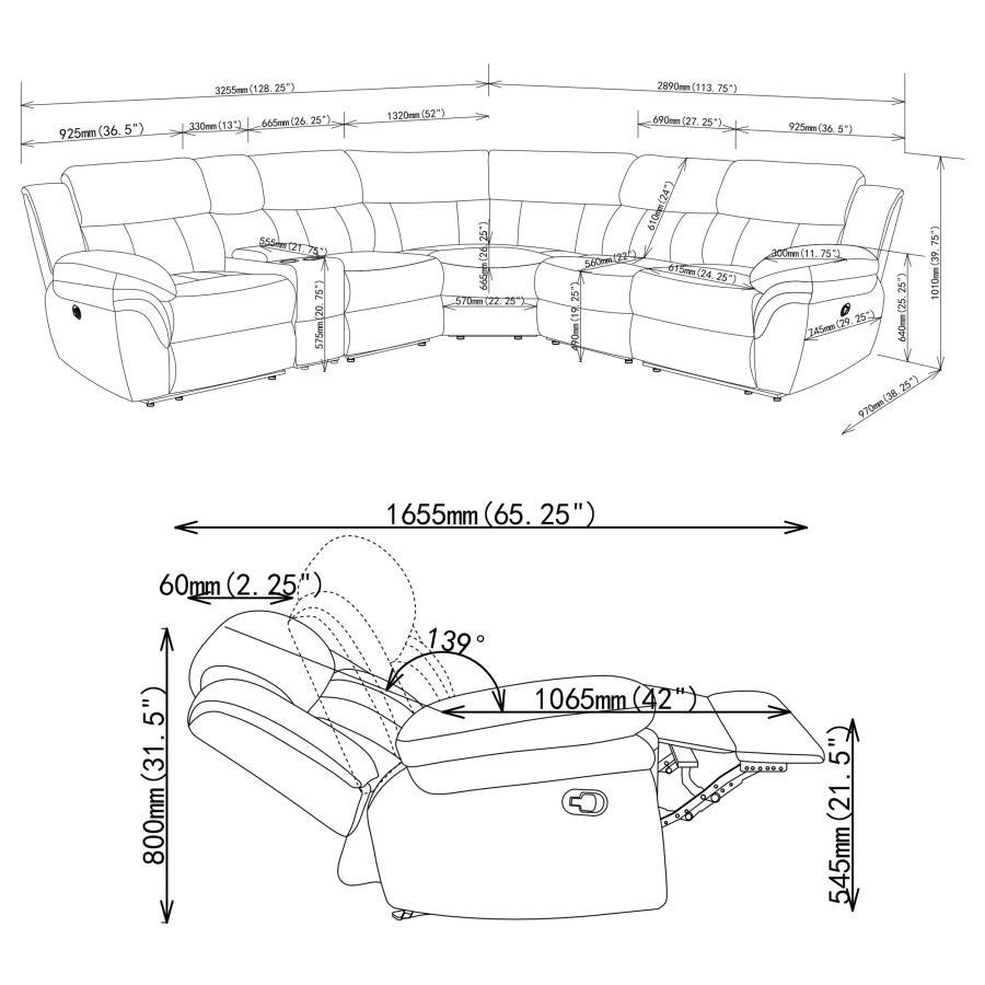 Bahrain - Modular Reclining Sectional Sofa