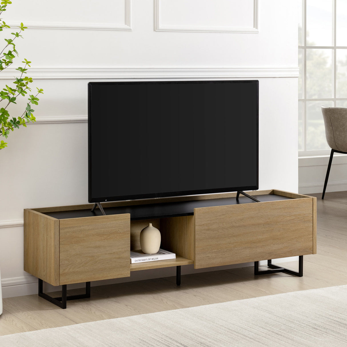 Contemporary Low Profile TV Stand by Walker Edison | Bel Furniture