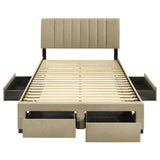 Wheatland - 4-Drawer Upholstered Storage Bed