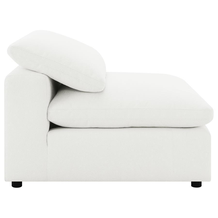 Raleigh - Boucle Upholstered Armless Chair - Ivory