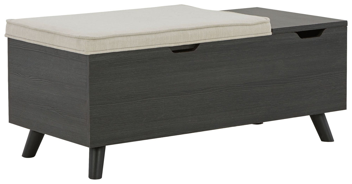 Yarlow - Dark Gray - Storage Bench by Signature Design by Ashley® | Bel Furniture