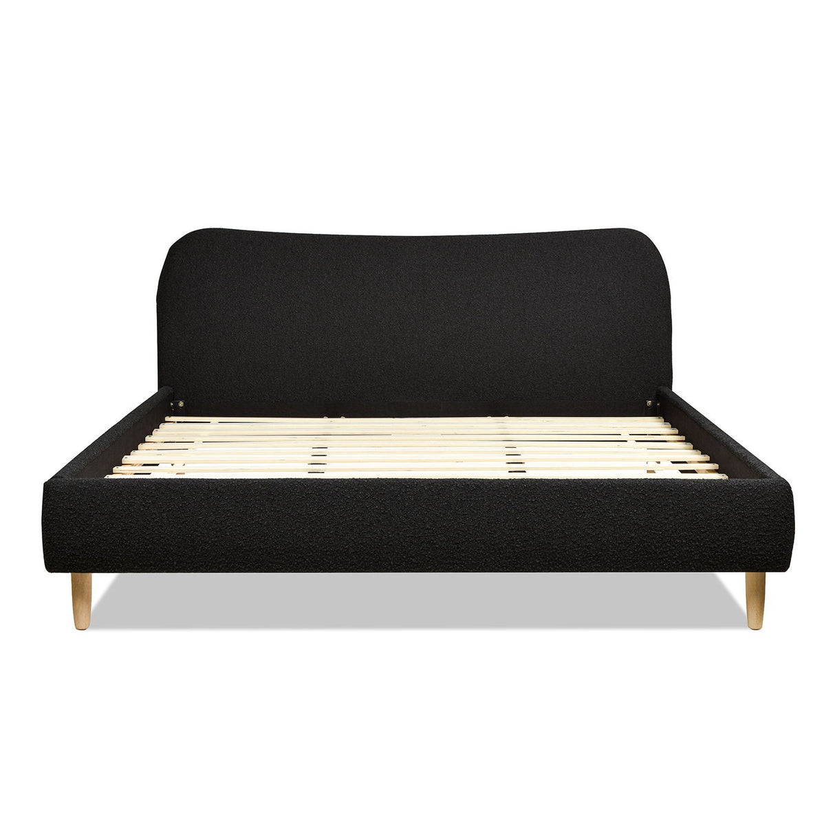 Roman - Curved Headboard Upholstered Platform Bed by Jennifer Taylor Home | Bel Furniture