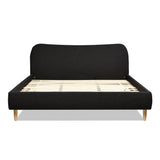 Roman - Curved Headboard Upholstered Platform Bed by Jennifer Taylor Home | Bel Furniture
