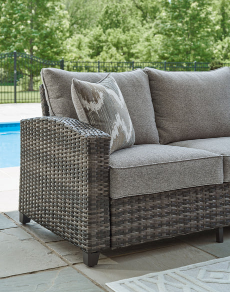 Oasis Court - Gray - Sofa, Chairs, Table Set (Set of 4) by Signature Design by Ashley® | Bel Furniture