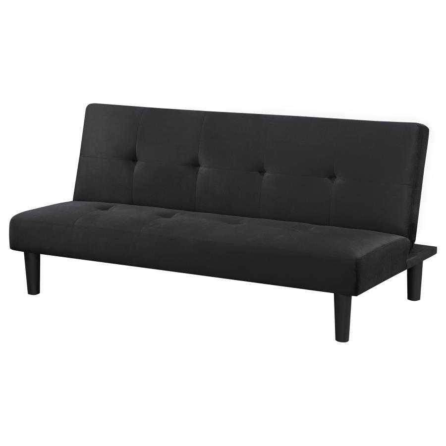 Stanford - Upholstered Tufted Convertible Sofa Bed - Black by Coaster Fine Furniture | Bel Furniture