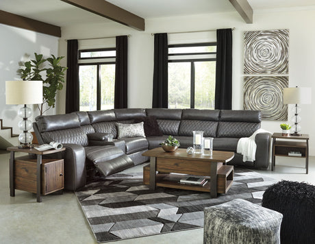 Samperstone - Power Reclining Sectional - view 24