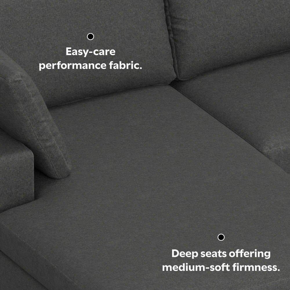 Charlie - Upholstered Deep Seater Sectional Sofa by Simpli-Home | Bel Furniture