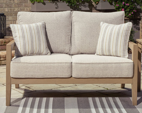Hallow Creek - Driftwood - Loveseat With Cushion by Signature Design by Ashley® | Bel Furniture