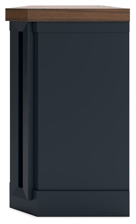 Landocken - Brown / Blue - XL TV Stand W/Fireplace Option by Signature Design by Ashley® | Bel Furniture