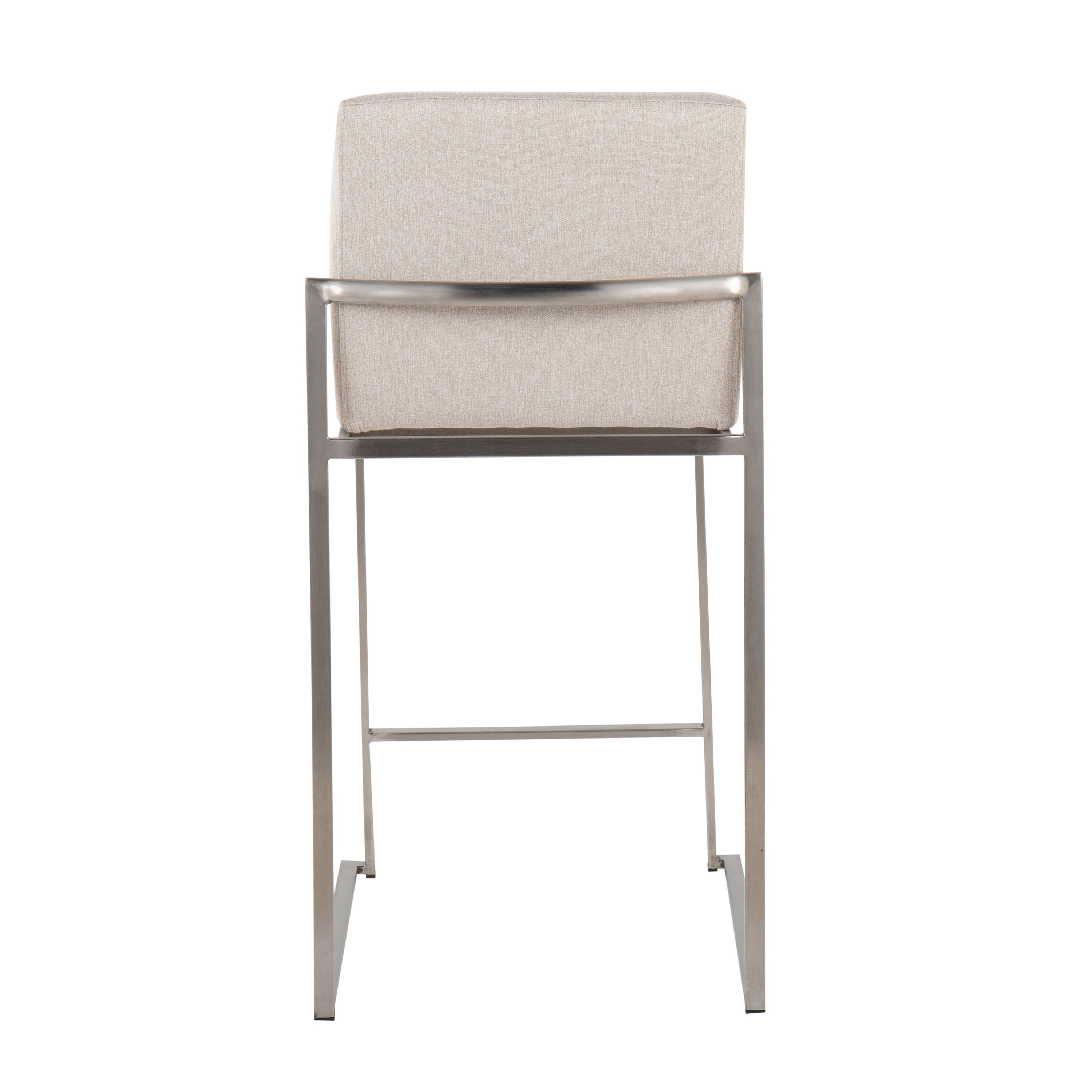 Fuji - Contemporary High Back Counter Stool, Functional Design