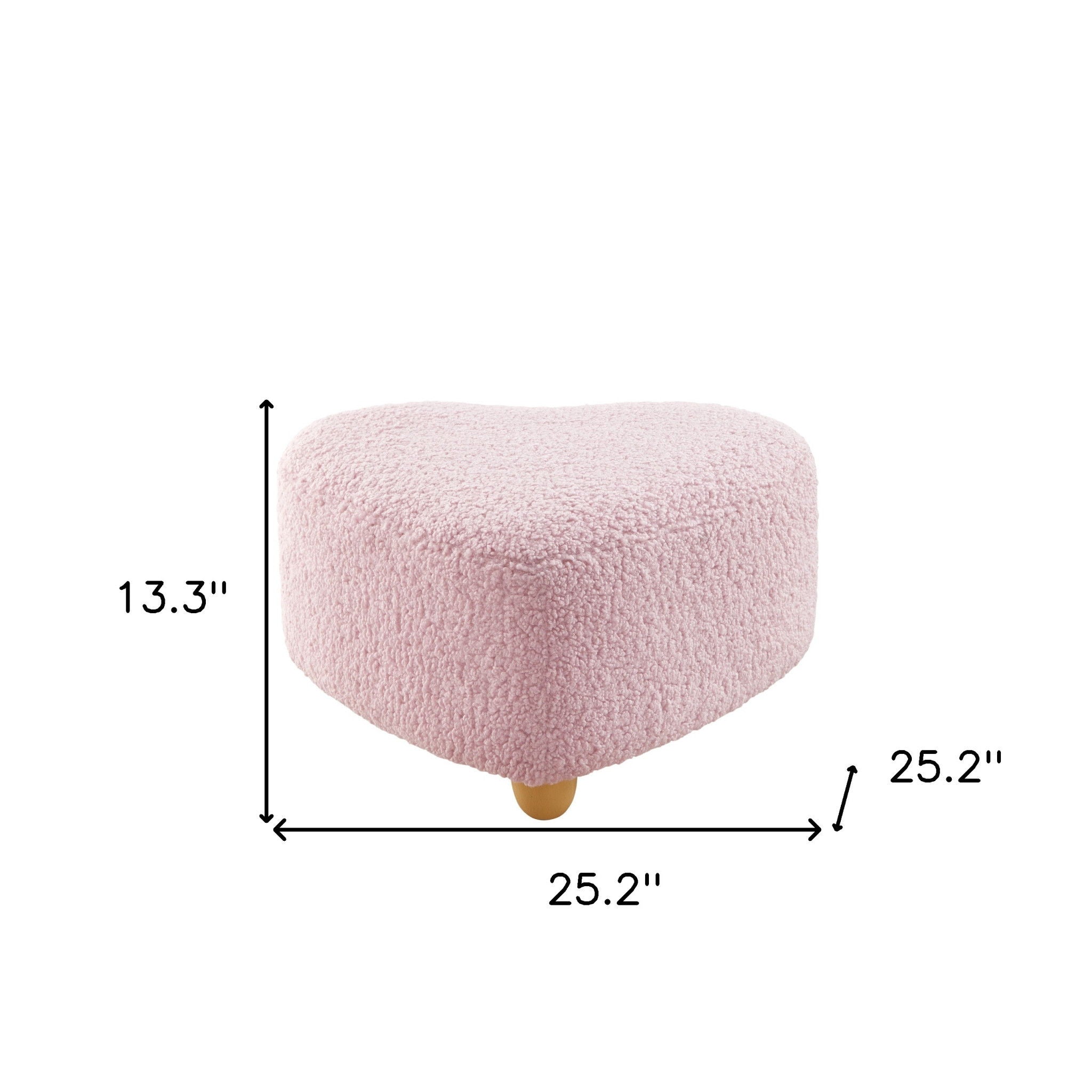 Sherpa Specialty Ottoman - Pink / Brown