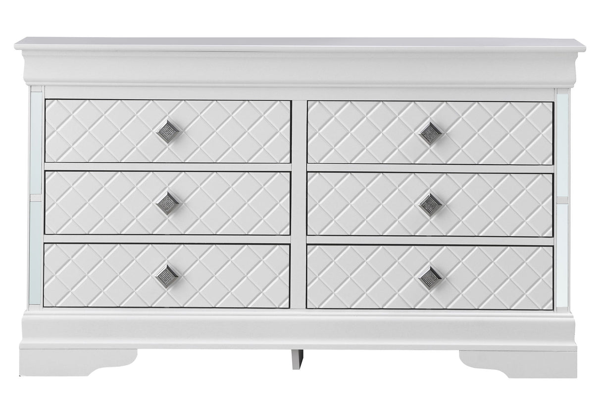 Verona - Stylish Dresser - Silver Champagne by Glory Furniture | Bel Furniture