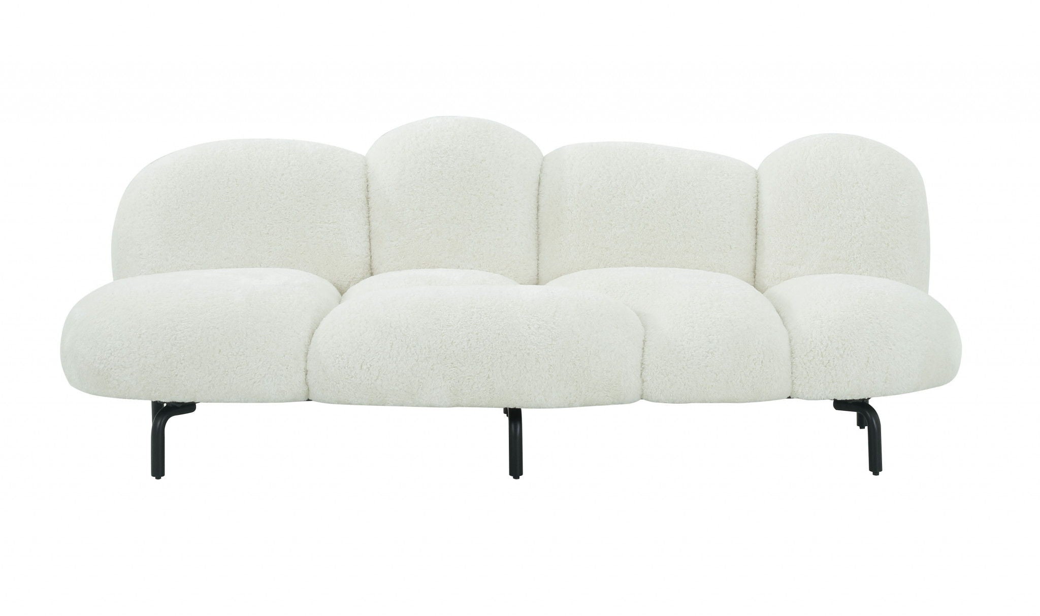 Sherpa Bubble Cushion Sofa - White