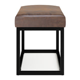 Reynolds - Small Bench - Distressed Chestnut Brown by Simpli-Home | Bel Furniture