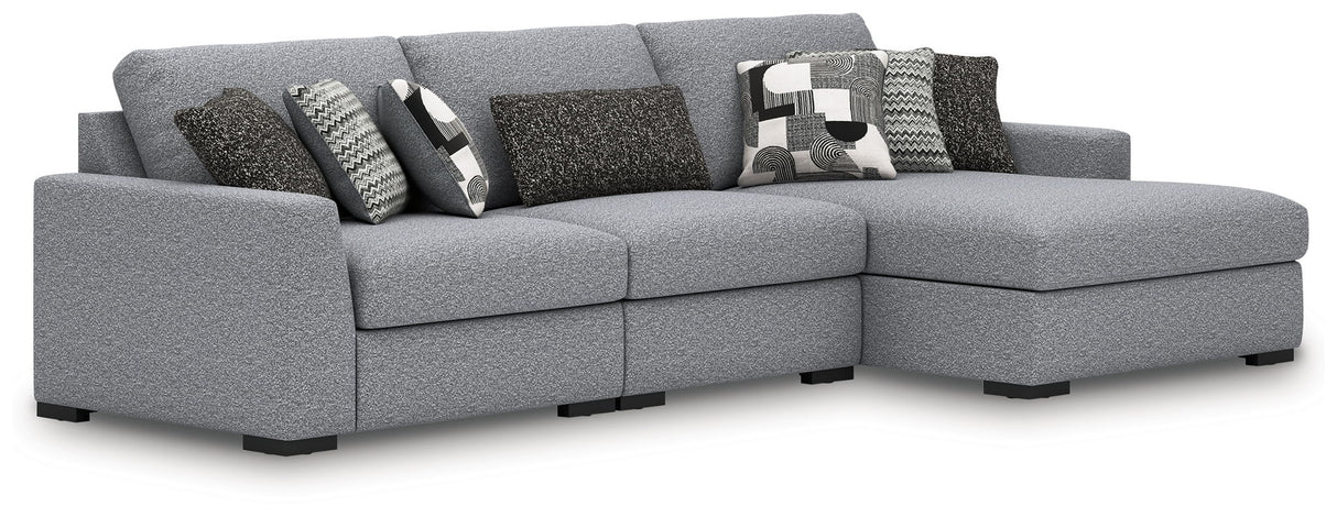 Bealton - Sectional Gray 3 Pc. Right Arm Facing Corner Chaise Sectional by Benchcraft® | Bel Furniture