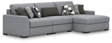 Bealton - Sectional Gray 3 Pc. Right Arm Facing Corner Chaise Sectional by Benchcraft® | Bel Furniture