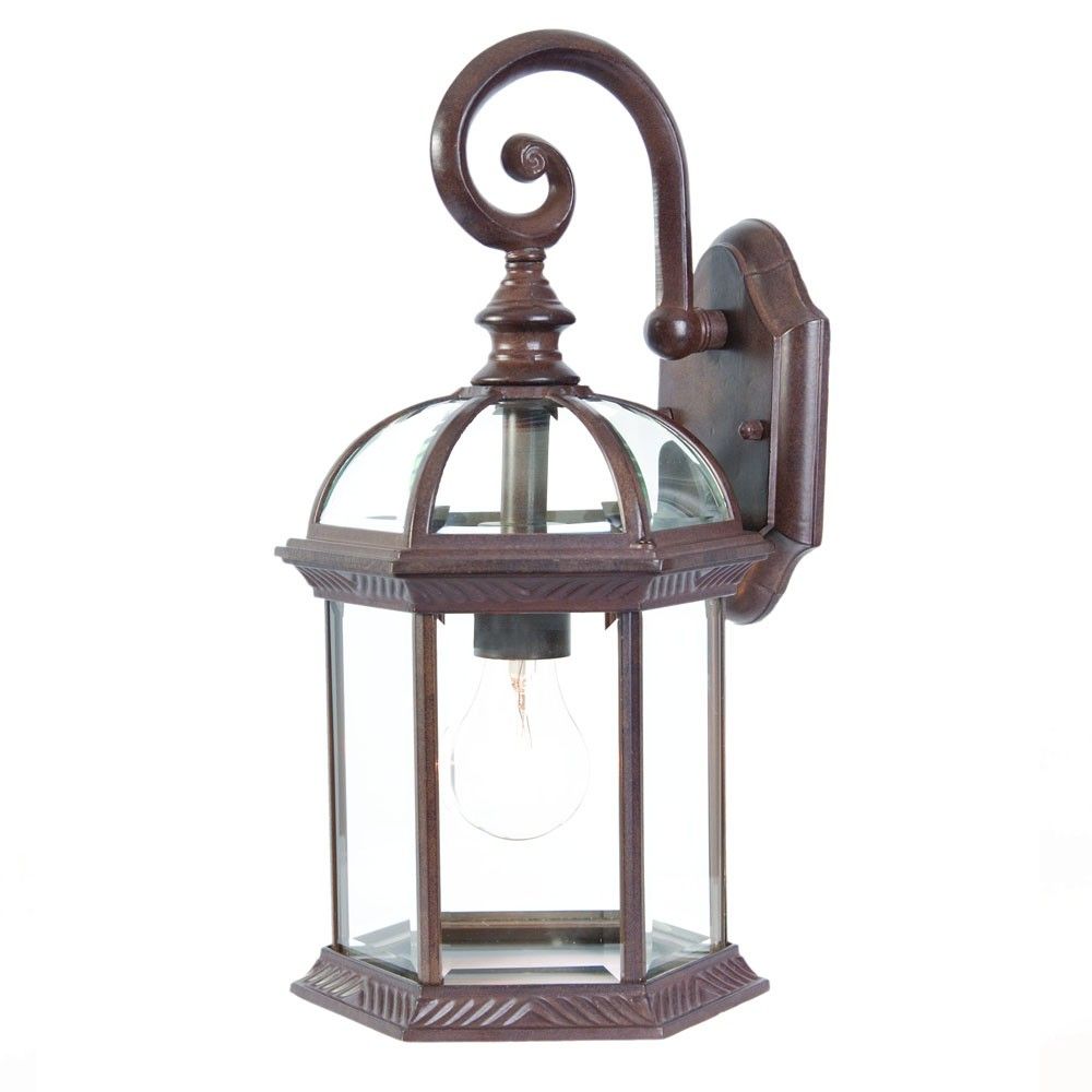 Eastern Lantern Wall Light - Dark Brown