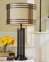 Hanswell - Dark Brown - Metal Table Lamp by Signature Design by Ashley® | Bel Furniture