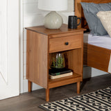 Classic 1 Drawer Nightstand With Cubby by Walker Edison | Bel Furniture