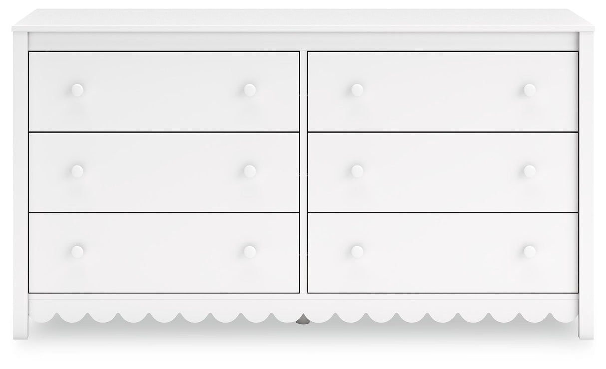 Hallityn - White - Six Drawer Dresser by Signature Design by Ashley® | Bel Furniture
