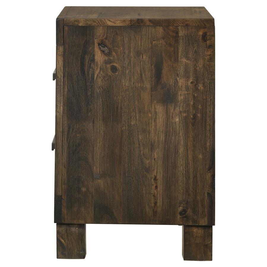 Woodmont - 2-Drawer Nightstand - Rustic Golden Brown by CoasterEveryday | Bel Furniture