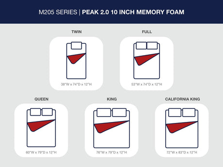 Peak 2.0 12 Memory Foam - Mattress - view 9