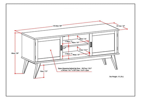 Draper - Handcrafted Mid Century Low TV Media Stand - view 46