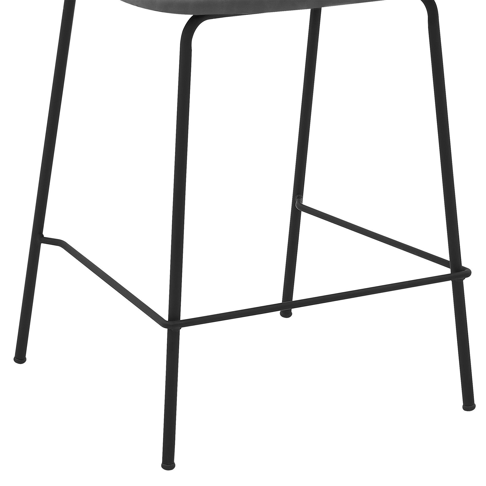 Iron Counter Height Bar Chair - Gray / Black