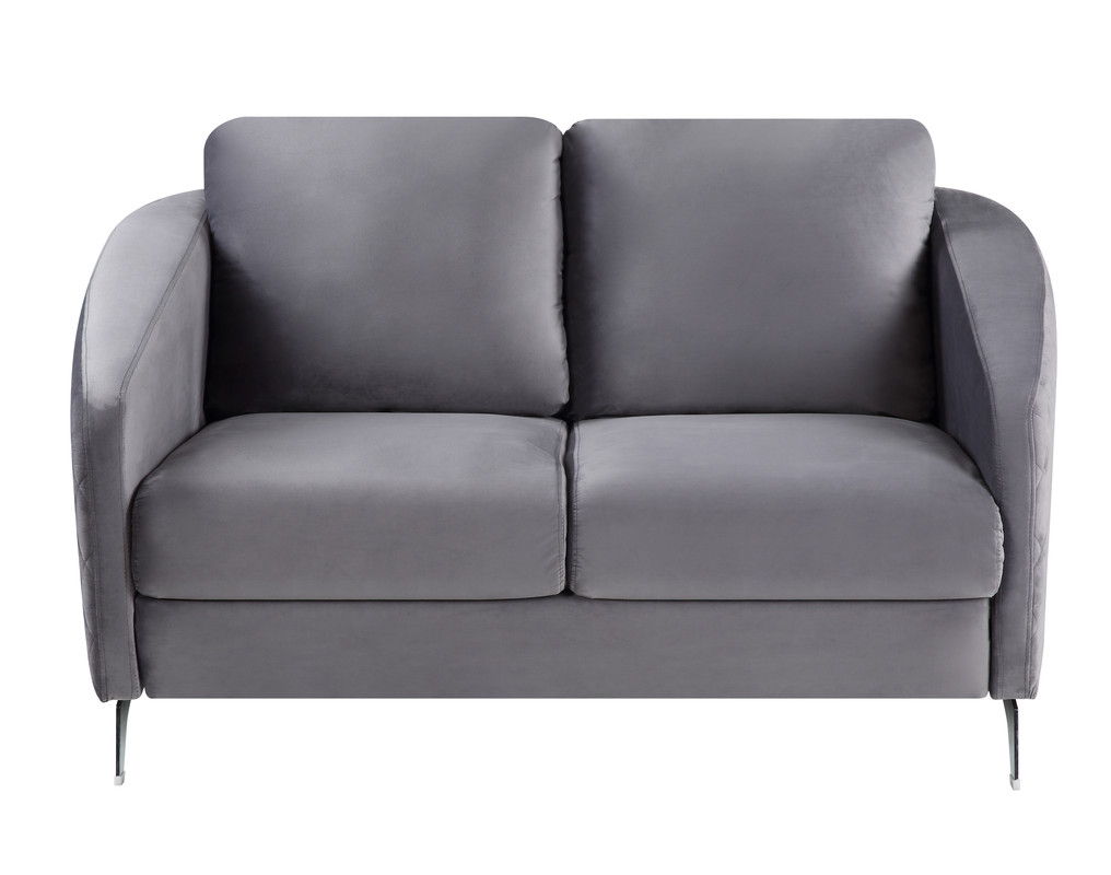 Sofia - Velvet Modern Chic Loveseat Couch by Lilola Home | Bel Furniture