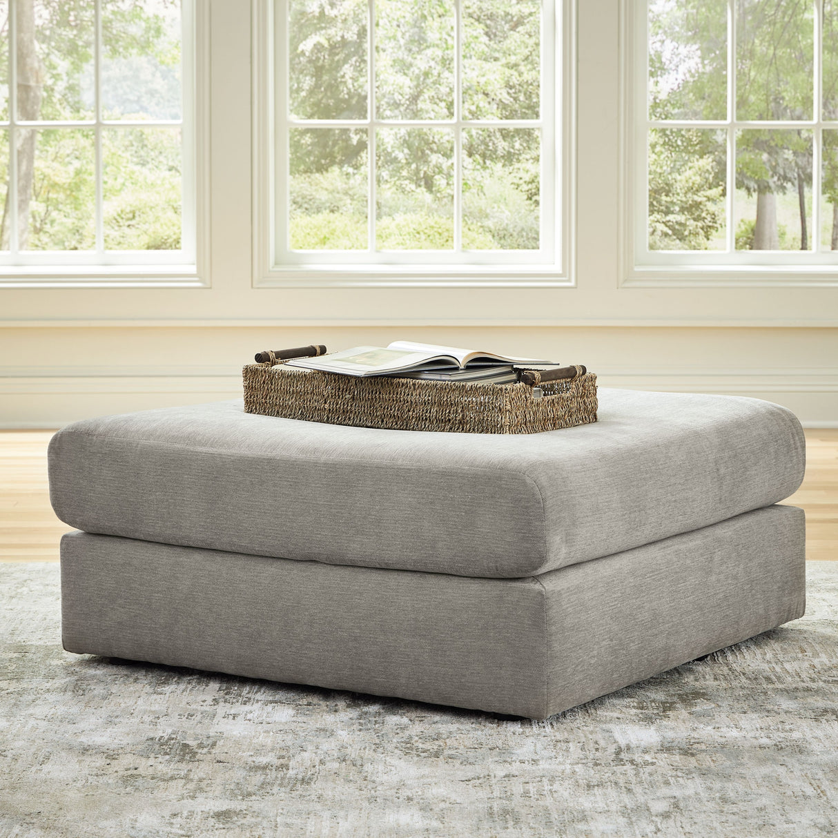 Avaliyah - Ash - Oversized Accent Ottoman by Signature Design by Ashley® | Bel Furniture