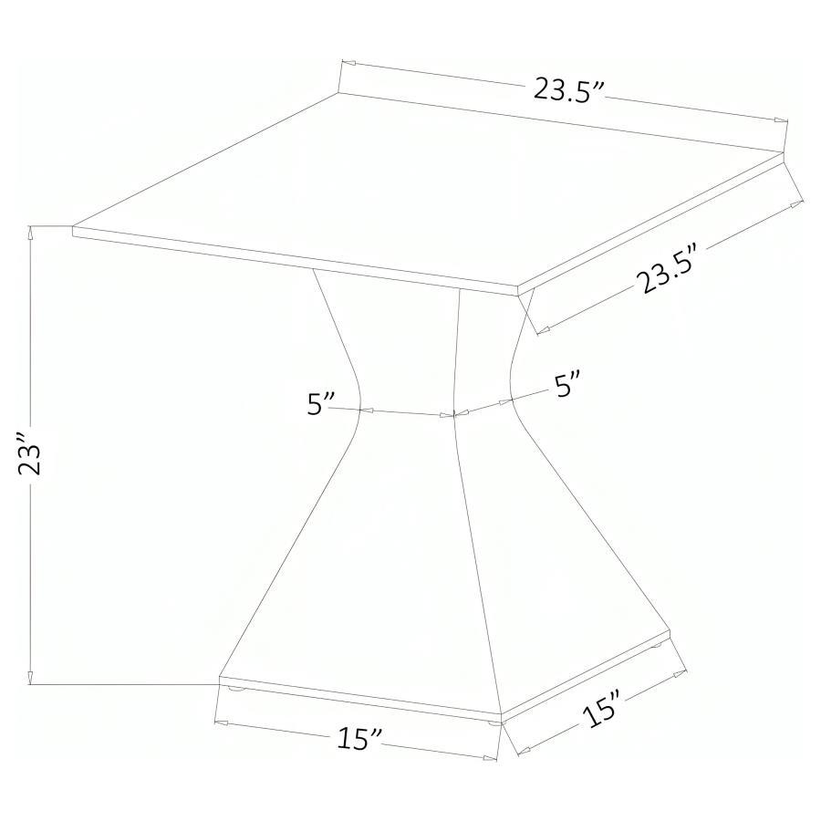Jenny - Glass Top Stainless Steel Table