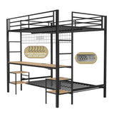 Ethan - Bunk Bed With Desk, Charging Station, Storage Shelves