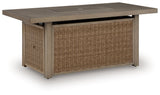 Laguna Heights - Rectangular Fire Pit Table - Beige