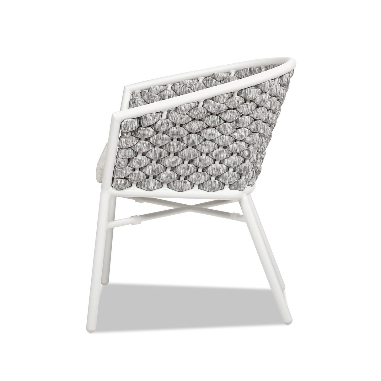 Rowan - Rope Barrel Back Patio Dining Chairs (Set of 2) - Optic White by Jennifer Taylor Home | Bel Furniture