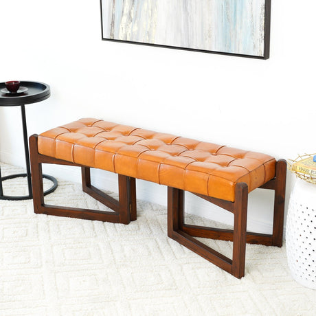 Riley - Bench - Brown / Rustic / Tan - view 8