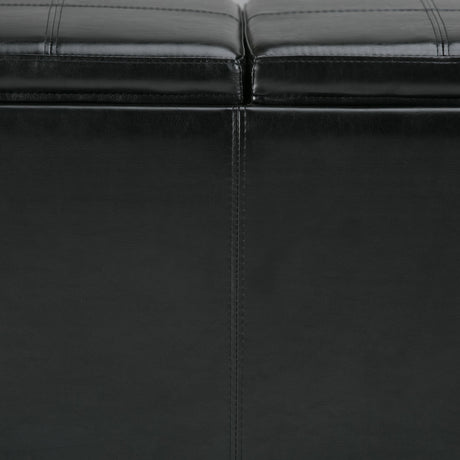 Avalon - Upholstered Storage Ottoman by Simpli-Home | Bel Furniture
