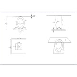 End Table - Brown White