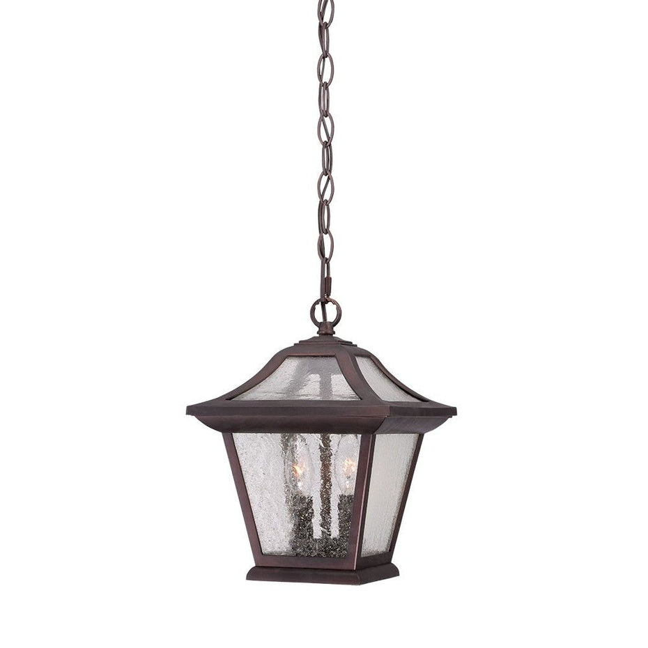 Birdhouse Shape Outdoor Hanging Light - Antique Bronze