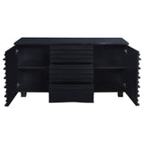 Stanton - 3-Drawer Sideboard Buffet Storage Cabinet - Black by CoasterEssence | Bel Furniture