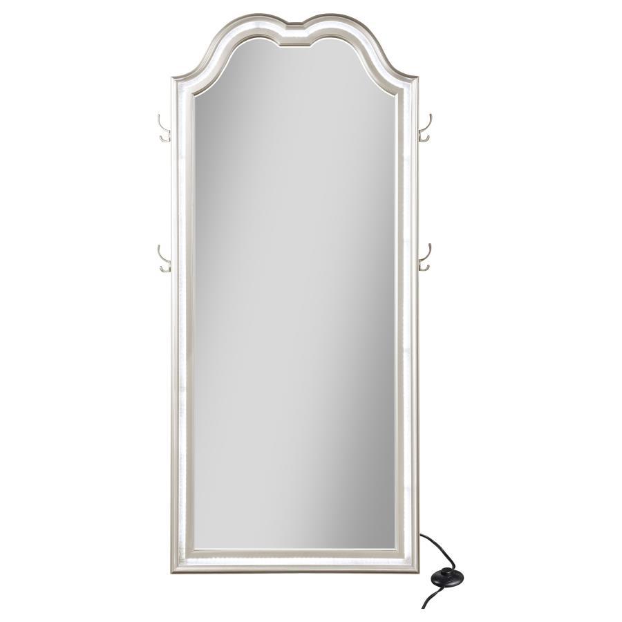 Evangeline - Full Length LED Light Floor Mirror - Silver Oak by Coaster Fine Furniture | Bel Furniture