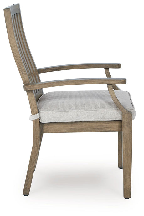 Rainier Ranch - Brown / Beige - Arm Chair With Cushion (Set of 2) by Signature Design by Ashley® | Bel Furniture