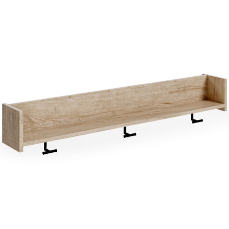 Oliah - Natural - Wall Mounted Coat Rack w/Shelf by Signature Design by Ashley® | Bel Furniture
