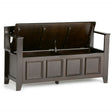 Amherst - Entryway Storage Bench - Hickory Brown by Simpli-Home | Bel Furniture