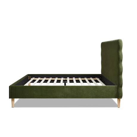 Stockholm - Modern Wavy Headboard Platform Bed by Jennifer Taylor Home | Bel Furniture